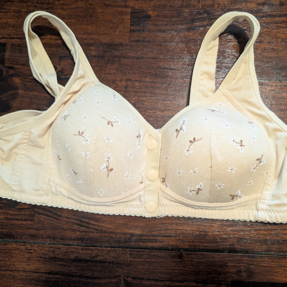 Floral Cream Bra